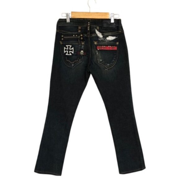 Robin's Jeans black rock n' roll pants size 24 - Picture 4 of 7